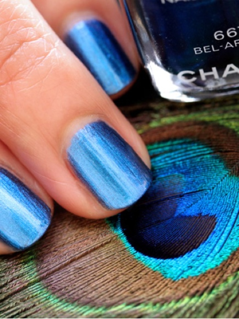 CHANEL 667 Bel Argus Blue Shimmer Collectible Rare!